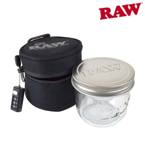 RAW SMELLPROOF COZY with  MASON JAR