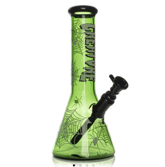 Creature Gear Premium 12” Glow-in-the-Dark Spiderweb Water Pipe