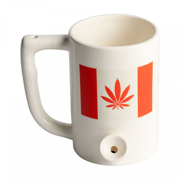 Ceramic Coffee Mug Pipe Canada Leaf
