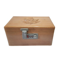 Minimalist Engraved Leaf Lock Box-disc