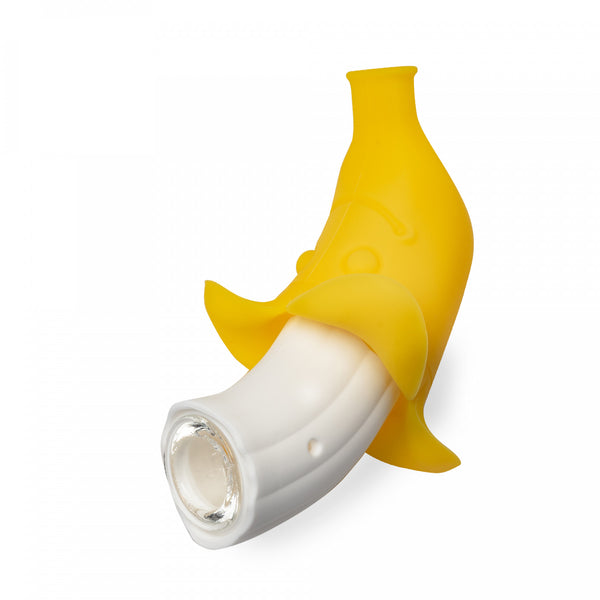 LIT Banana Man Hand Pipe with Glass Bowl